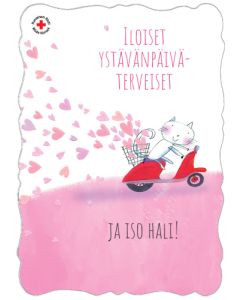 Ystävänpäiväkortti Suomen Punainen Risti postimaksu maksettu