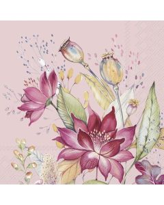 Servetti 25cm AUTUMN MEADOW pinkki