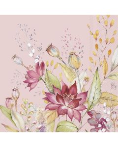 Servetti 33cm AUTUMN MEADOW pinkki