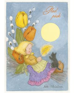 Pääsiäiskortti Aila Utriainen ruotsinkielinen