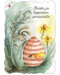 Pääsiäiskortti Suomen Punainen Risti postimaksu maksettu