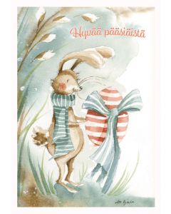 Pääsiäiskortti Anskun akvarelli