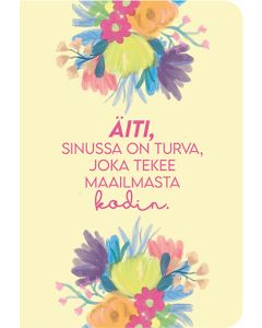 2-osainen äitienpäiväkortti Hidasta Elämää