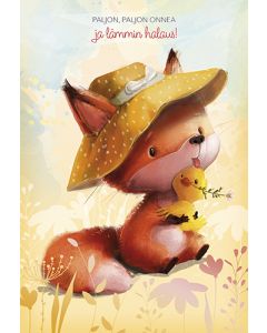 2-osainen lasten onnittelukortti