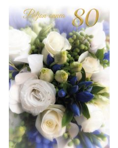 2-osainen onnittelu 80v