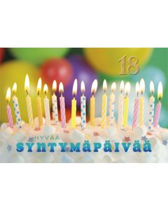 2-osainen onnittelukortti 18v