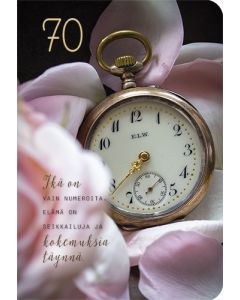 2-osainen onnittelukortti 70v Ilona Pietiläinen