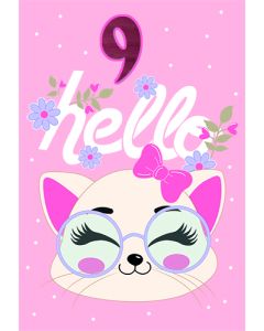 2-osainen onnittelukortti 9v