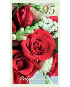 2-osainen onnittelukortti 95v