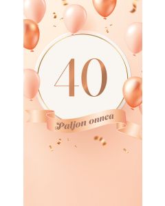 2-osainen onnittelukortti 40v