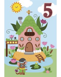 2-osainen onnittelukortti 5v