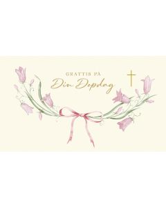 2-osainen kastekortti tyttö ruotsinkielinen