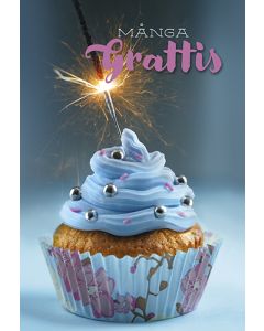 2-osainen onnittelukortti ruotsinkielinen