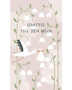 2-osainen vauvakortti ruotsinkielinen Bedaprint