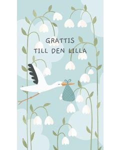 2-osainen vauvakortti ruotsinkielinen Bedaprint