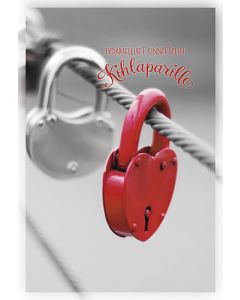 2-osainen kihlakortti setelitasku