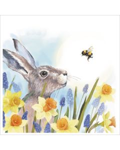 2-osainen pääsiäiskortti neliö