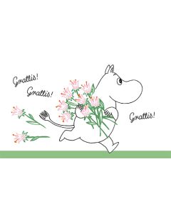 2-osainen rippikortti Muumi ruotsinkielinen