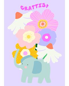 Postikortti lasten onnittelu Iisa Nuorttila ruotsinkielinen