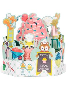 2-osainen pop-up-kortti