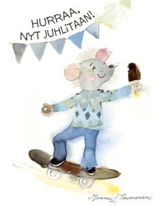 Postikortti lasten onnittelu