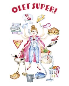 2-osainen äitienpäiväkortti