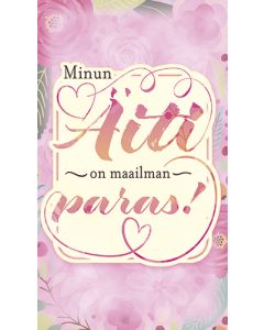 2-osainen äitienpäiväkortti