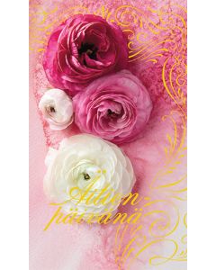 2-osainen äitienpäiväkortti Syöpäsäätiö Roosa nauha