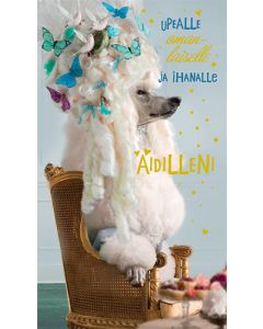 2-osainen äitienpäiväkortti Syöpäsäätiö Roosa nauha