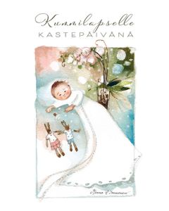 2-osainen vauvakortti kummilapsi Minna Immonen