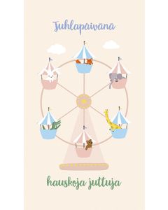 2-osainen lasten onnittelukortti Iisa Nuorttila
