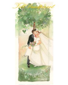 2-osainen hääkortti Minna Immonen ruotsinkielinen