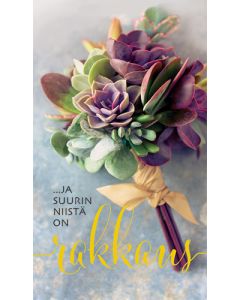 2-osainen hääkortti