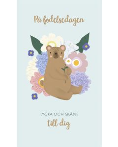 2-osainen lasten onnittelukortti Iisa Nuorttila ruotsinkielinen