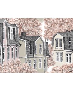 Juliste 60x80cm Vallila Puukylä pastelli