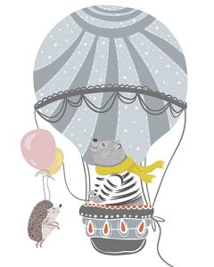 Juliste 30x40cm kuumailmapallo