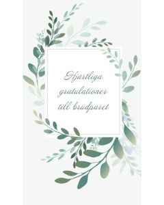 2-osainen hääkortti Ruotsinkielinen