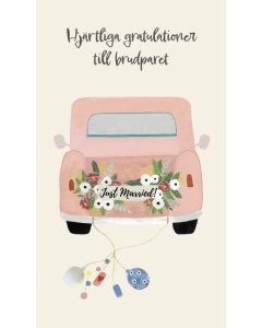 2-osainen hääkortti Iisa Nuorttila ruotsinkielinen