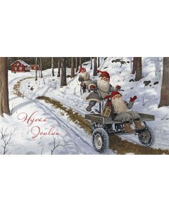 2-osainen joulukortti