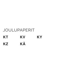 Hintaliuska paketointihyrrään joulupaperit blanco