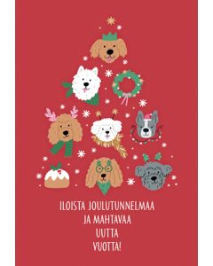 2-osainen joulukortti