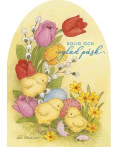 Pääsiäiskortti Aila Utriainen stanssattu ruotsinkielinen