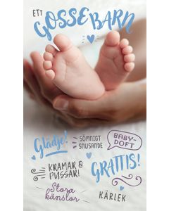 2-osainen vauvakortti ruotsinkielinen