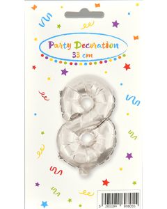 Folioilmapallo numero 8, 1 kpl