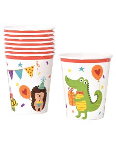 Kartonkimuki 25cl juhlivat eläimet 8kpl