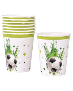 Kartonkimuki 25cl jalkapallo tähtien kanssa 8kpl