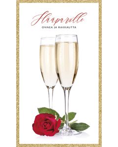 2-osainen hääkortti