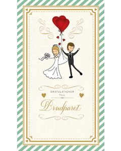 2-osainen hääkortti ruotsinkielinen