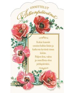 2-osainen äitienpäiväkortti