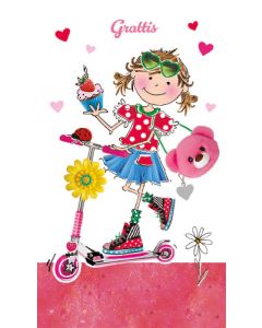 2-osainen onnittelukortti ruotsinkielinen